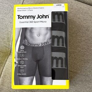 NWT Tommy John Essential 360 Sport Micro Boxer Briefs - Black 3 Pack